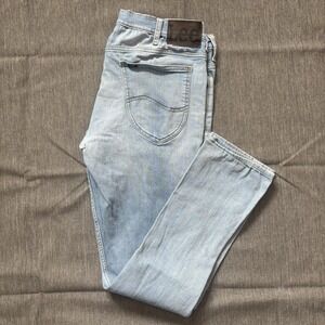 Light Blue Y2k Lee Denim Jeans 34x30